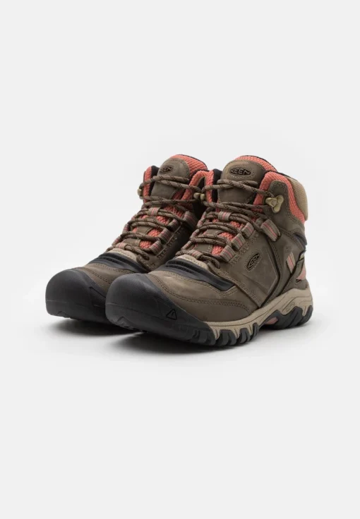 Keen RIDGE FLEX MID WP - Hikingschuh - Timberwolf/brick Dust -Keen 1fdd2c478acc4b3ebc6a7a85170b2236